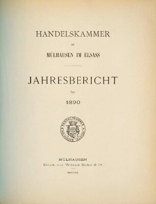 Jahresbericht. 1890 (1891)