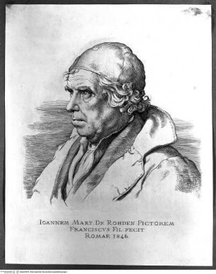 Erinnerungsbuch der Deutschen Künstler in Rom (Zweites Künstleralbum)Porträt Johann Martin von Rohden - Zweites Künstleralbum