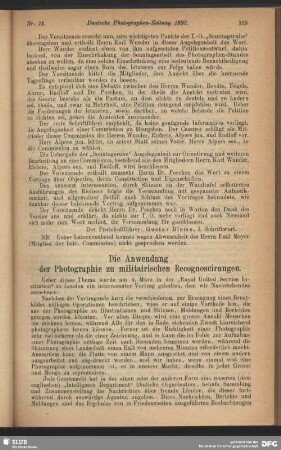 Die Anwendung der Photographie zu militairischen Recognoscirungen