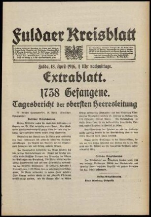 Ausgabe vom Dienstag, den 18. April 1916.