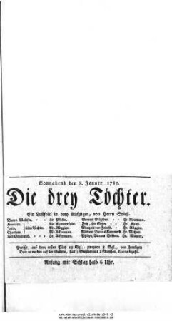 Die drey Töchter