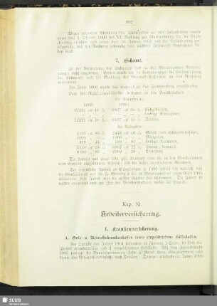Kap. XI. Arbeiterversicherung