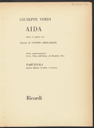Aida : opera in 4 atti
