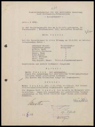 Usadel, Marie