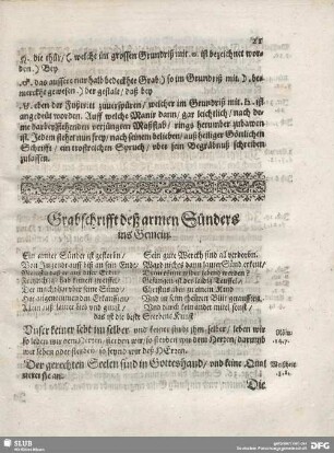 Grabschrifft deß armen Sünders ins Gemein.