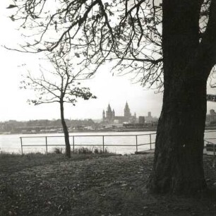 Mainz. Stadtteilansicht mit Dom