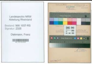 Entnazifizierung Franz Diekmann , geb. 00.00.0000 (Amtsrentmeister)