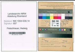 Entnazifizierung Hedwig Fleischhauer , geb. 08.01.1904 ()