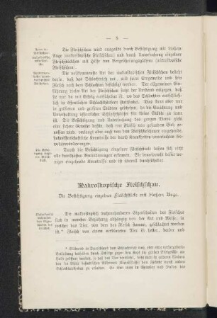 Makroskopische Fleischschau.