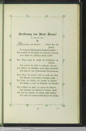 Eroberung des Mont Avron!
