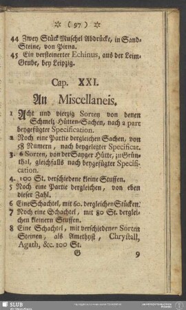 Cap. XXI. An Miscellaneis