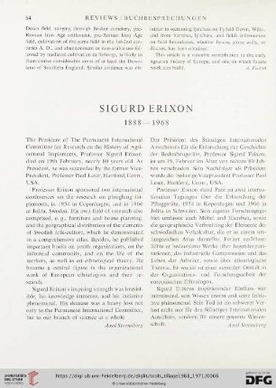 Sigurd Erixon : 1888-1968