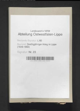Drangsale des Amtes Varenholz