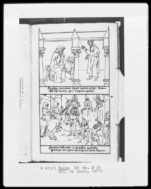 Illustrationen zur Vita Sancti Benedicti & Bis-Bini-Vita — ---, Folio 28 rectoBildseite