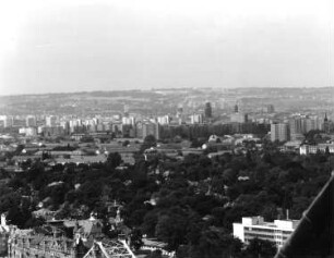 Dresden-Loschwitz. Blick vom Elbhang über die Altstadt nach Westen