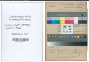 Entnazifizierung Karl Garnerus , geb. 09.10.1890 (Studiendirektor)
