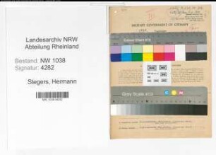 Entnazifizierung Hermann Stegers , geb. 28.08.1916 (Arzt)