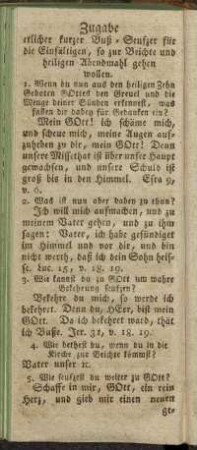 Zugabe etlicher kurzer Buß-Seufzer für die Einfältigen,[...] = Pschidawk[...]