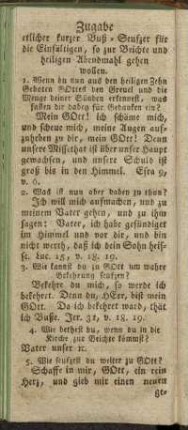 Zugabe etlicher kurzer Buß-Seufzer für die Einfältigen,[...] = Pschidawk[...]