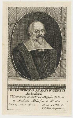 Bildnis des Christophorvs Adamvs Rvpertvs