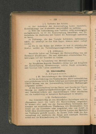 III. Güterumschlag.