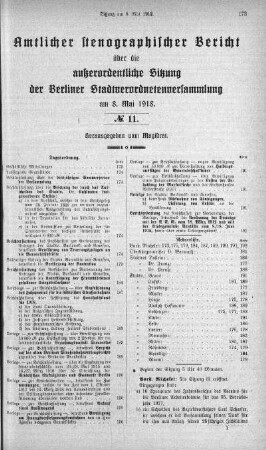No. 11, 8. Mai 1918