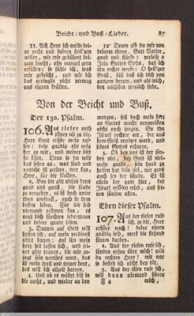 Beicht- und Buß-Lieder.