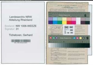 Entnazifizierung Gerhard Ticheloven , geb. 13.10.1914 (Monteur)