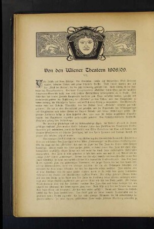 Von den Wiener Theatern 1908/09