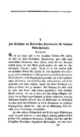 Zur Geschichte des Berlinischen Lehrervereins für deutsches Volksschulwesen