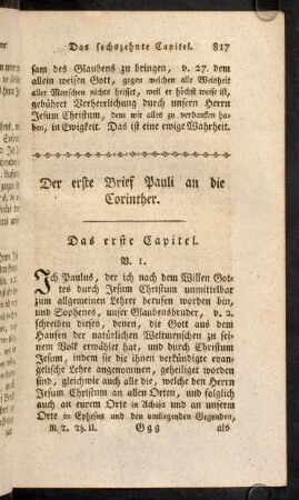 817-839, Das erste Capitel - Das dritte Capitel