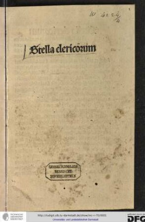 Stella clericorum