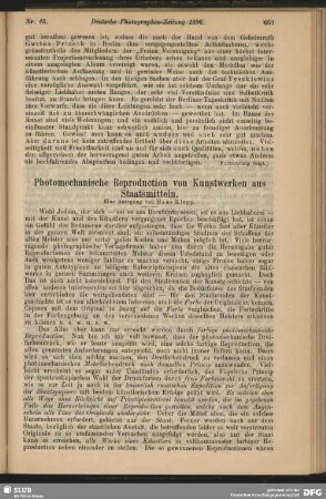 Photomechanische Reproduction von Kunstwerken aus Staatsmitteln