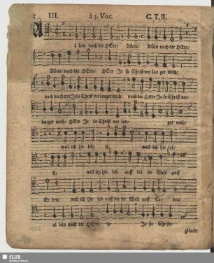 III: Allein nach dir Herr Jesu Christ