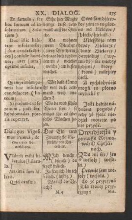 Dialogus Vigesimus Primus = Das Ein und Zwantzigste Gespräch = Dwudziesta y pierwßa Rozmowa