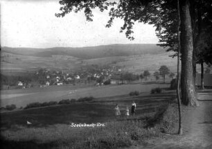 Blick von der Oberschaar zum Dorf mit Forstamt und Pursche-Fabrik