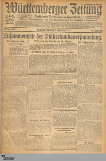 Württemberger Zeitung : das nationalsozialistische Morgenblatt in Stuttgart : WLZ, Württembergische Landeszeitung