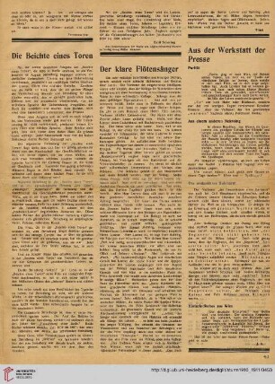 Aus der Werkstatt der Presse