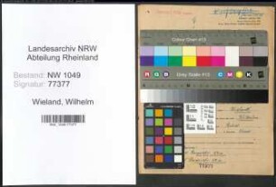 Entnazifizierung Wilhelm Wieland , geb. 29.03.1897 (Arbeiter)