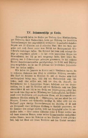 XV. Zusammenstöße zu Lande