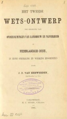 Het tweede wets-ontwerp tot regeling van ondernemingen van landbouw en nijverheid in Nederlandsch-Indie, in zijne strekking en werking beoordeeld