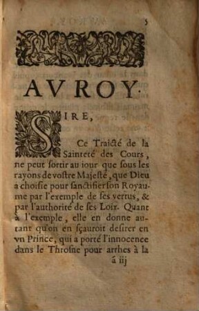 La Covr Sainte Dv R. Père Nicolas Cavssin, de la Compagnie de Iesvs, 1,1. Première Partie ; 1, De l'Institution Chrestienne