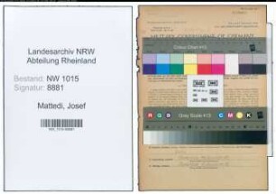 Entnazifizierung Josef Mattedi , geb. 20.04.1903 (Konstrukteur)