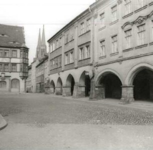 Görlitz, Untermarkt : Görlitz. Laubengang an der Ostseite des Untermarktes