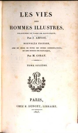 Les vies des hommes illustres, 6