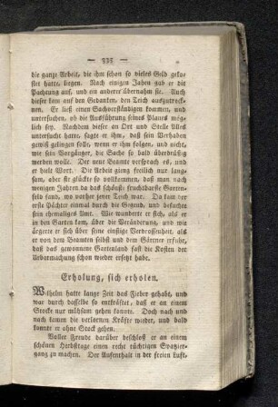 Erholen, sich erholen.