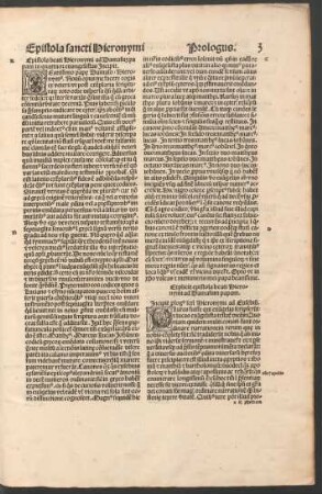Incipit prologus sancti Hieronymi ad Eusebium.