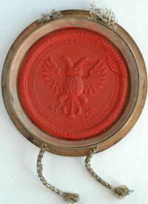Kurfürst Friedrich August III. - Vikariatssiegel in Metallkapsel