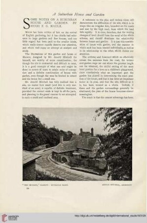 19.1903 =Nr 74: Some notes on a suburban house and garden