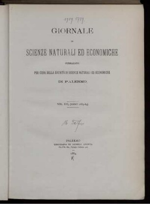 16: Giornale di scienze naturali ed economiche